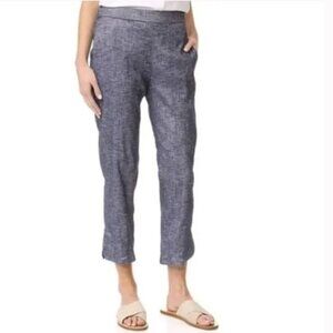 Theory Linen Blend Cropped Pants